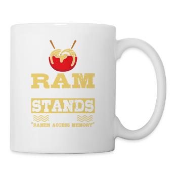 Ramen Access Memory | Ramen Lover Shirt | Ramen - Coffee/Tea Mug - white - Right