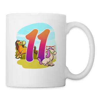 11th Birthday Horseback Riding Horse-themed - Coffee/Tea Mug - white - Right