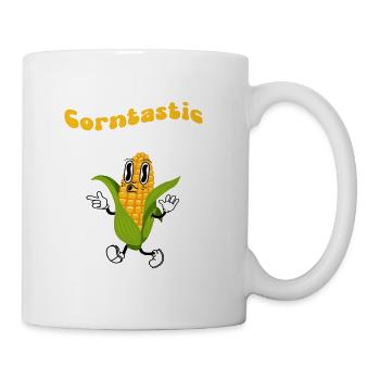Funny Corn lovers Saying Have a Corntastic Day - Coffee/Tea Mug - white - Right
