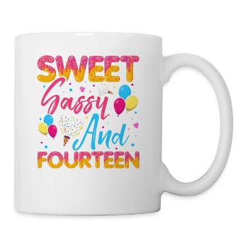 Sweet Sassy And Fourteen Sprinkles Delicious - Coffee/Tea Mug - white - Right