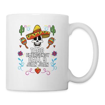 Taco Emergency Call 9 Juan Juan Mexican Food Taco - Coffee/Tea Mug - white - Right