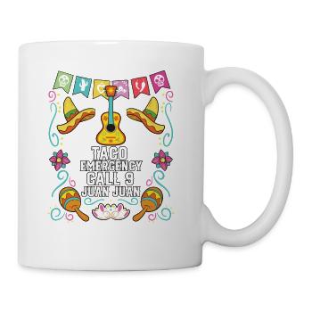 Taco Emergency Call 9 Juan Juan Mexican Food Taco - Coffee/Tea Mug - white - Right