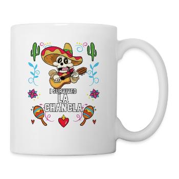 I Survived La Chancla Mexican Slippers Sandals - Coffee/Tea Mug - white - Right