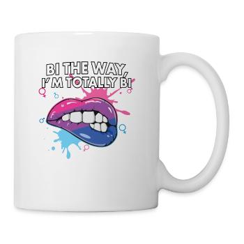 Bi the Way I'm Totally Bi Bisexual Pride Bisexuali - Coffee/Tea Mug - white - Right