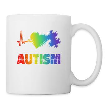 Live Love Accept Toy Puzzle Piece Autism Awareness - Coffee/Tea Mug - white - Right
