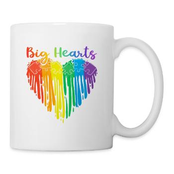 Different Minds Big Hearts Puzzle Piece Autism - Coffee/Tea Mug - white - Right