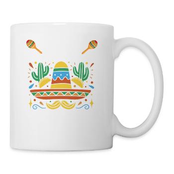 Taco Emergency Call 9 Juan Juan Sombrero Cinco de - Coffee/Tea Mug - white - Right