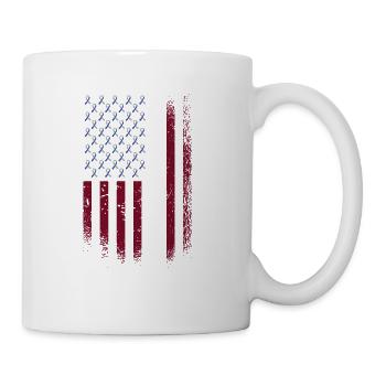 American Advocacy Campaign Flag Diabetes - Coffee/Tea Mug - white - Right