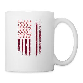 American Advocacy Campaign Flag AIDS Awareness - Coffee/Tea Mug - white - Right