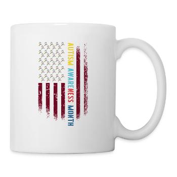 American Advocacy Campaign Flag Autism Awareness - Coffee/Tea Mug - white - Right