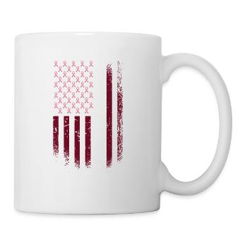 American Advocacy Campaign Flag Breast Cancer - Coffee/Tea Mug - white - Right