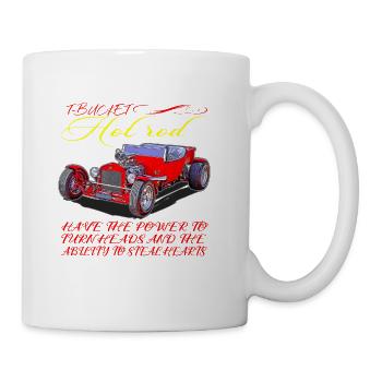Ford Hot Rod T bucket - Coffee/Tea Mug - white - Right