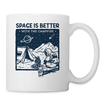 Space is Better with the Campfire - Coffee/Tea Mug - white - Right
