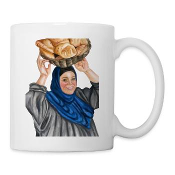 Bread Carrier in Blue Hijab - Coffee/Tea Mug - white - Right