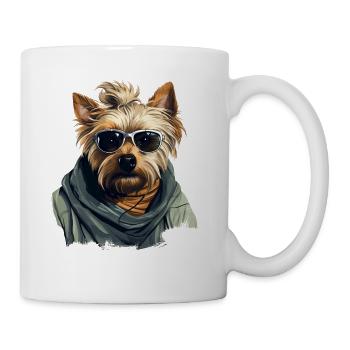 Urban Tinker: Streetwise Yorkshire Terrier Vibes - Coffee/Tea Mug - white - Right