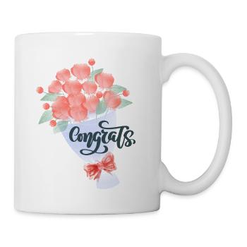 Congrats designed for you love gift for every one - Coffee/Tea Mug - white - Right