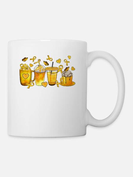 Golden Beverages and Hearts - Coffee/Tea Mug - white