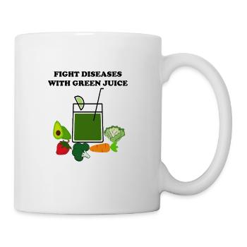 Green Juice T-Shirts, Mugs, Hoodies, Mouse Pads - Coffee/Tea Mug - white - Right
