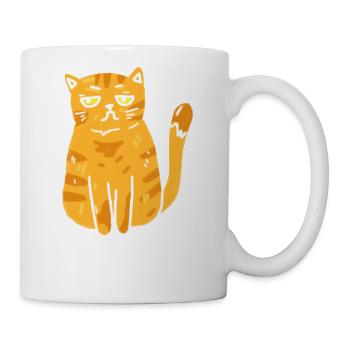 Cat Meh Design For Pet Cat Lovers - Coffee/Tea Mug - white - Right