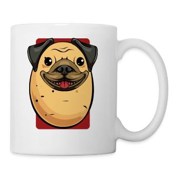 Pugtato Cute Potato Pug Dog Vegetable - Coffee/Tea Mug - white - Right