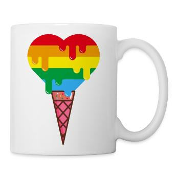 PRIDE Cream Cone humor - Coffee/Tea Mug - white - Right