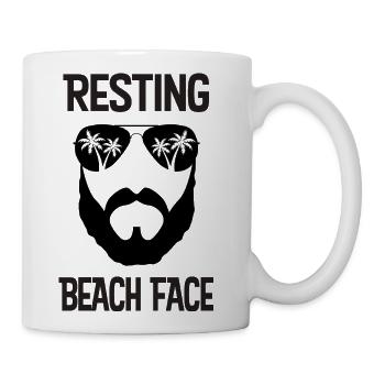 Resting Beach Face - Coffee/Tea Mug - white - Right