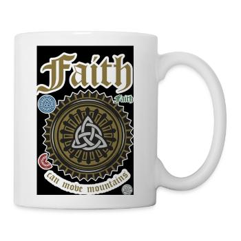 Faith Mandala Can Move Mountains - Coffee/Tea Mug - white - Right
