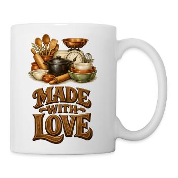 Made with Love Kitchen Vintage - Coffee/Tea Mug - white - Right