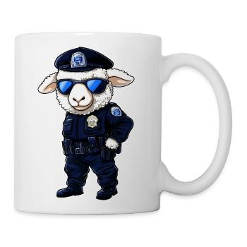 Sheep Policeman - Coffee/Tea Mug - white - Right