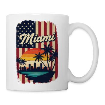 retro Miami - Coffee/Tea Mug - white - Right