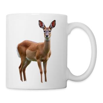 Gentle Fawn in Forest - Coffee/Tea Mug - white - Right