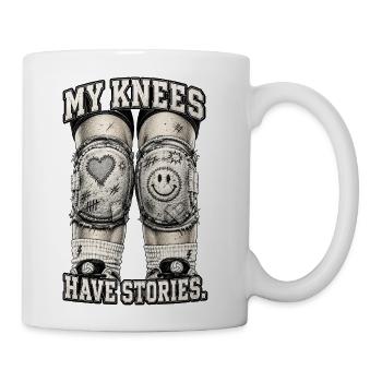 My Knees Have Stories - Coffee/Tea Mug - white - Right