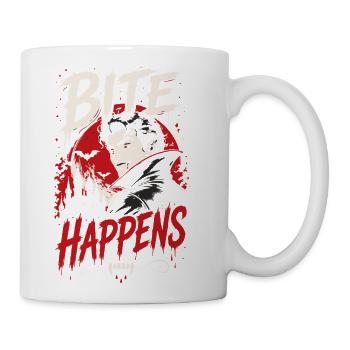 Bite Happens Tshirt - Coffee/Tea Mug - white - Right