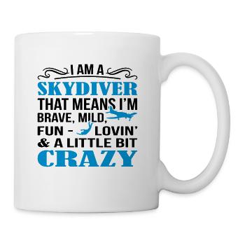 Skydiver A Little Bit Crazy - Coffee/Tea Mug - white - Right