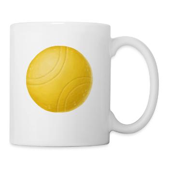 Yellow ball - Coffee/Tea Mug - white - Right