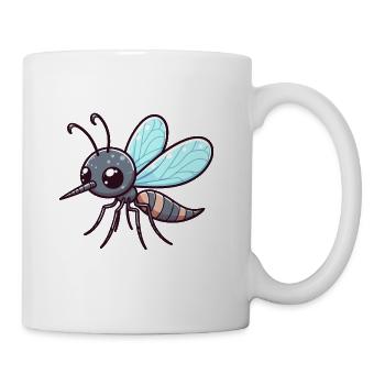 Playful Mosquito Cartoon - Coffee/Tea Mug - white - Right