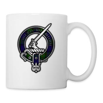 Clan Gunn Tartan Crest - Latin - Coffee/Tea Mug - white - Right