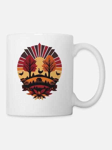 Cool Retro Thanksgiving Season - Coffee/Tea Mug - white