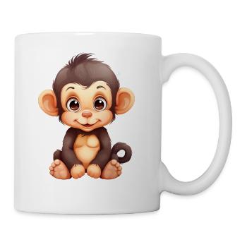 Cute Chimpanzee Baby - Coffee/Tea Mug - white - Right