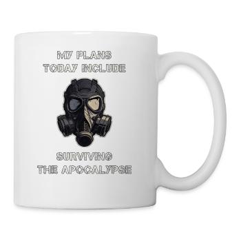 Funny Survive Apocalypse Survivavlist - Coffee/Tea Mug - white - Right
