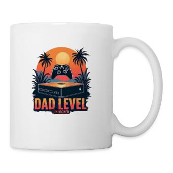 Dad level unlocked - Coffee/Tea Mug - white - Right