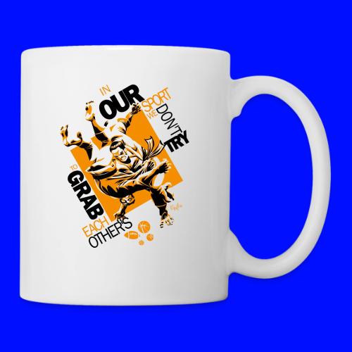 Judo Shirt BJJ Shirt Grab Design for white shirts - Coffee/Tea Mug