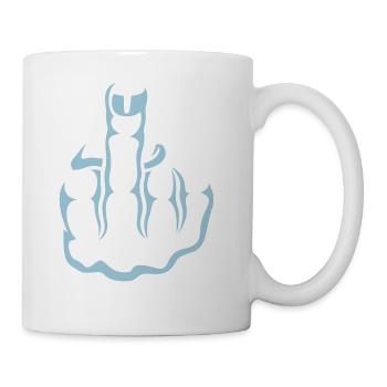 The Finger Hand Signal (Fuck Off / Fuck You) - Coffee/Tea Mug - white - Right