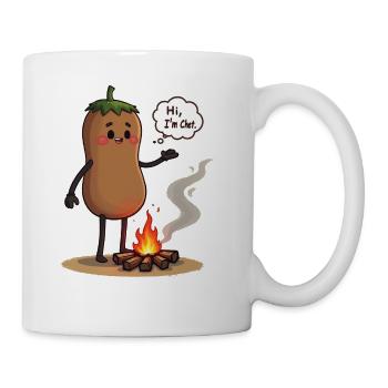 Chestnuts Roasting Christmas Cartoon - Coffee/Tea Mug - white - Right