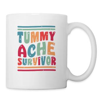 Tummy Ache Survivor Funny - Coffee/Tea Mug - white - Right