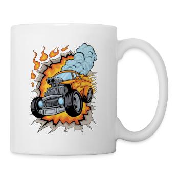 Hot Rod Burst Art - Coffee/Tea Mug - white - Right