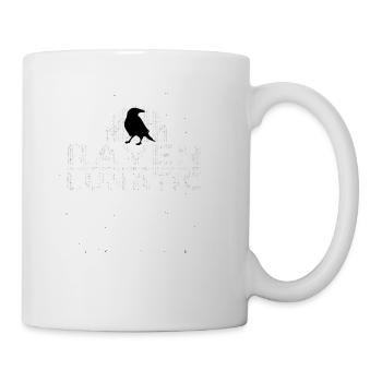 Raven Lunatic Shirt - Gothic Raven for Halloween - Coffee/Tea Mug - white - Right