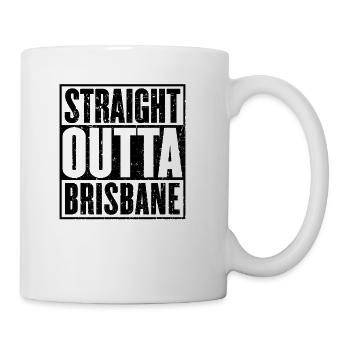 Straight Outta Brisbane - Coffee/Tea Mug - white - Right