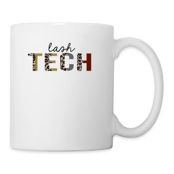 Lash tech Leopard Print Funny - Coffee/Tea Mug - white - Right