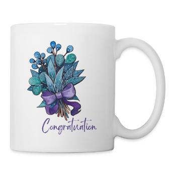 Congrats designed for you love gift for every one - Coffee/Tea Mug - white - Right